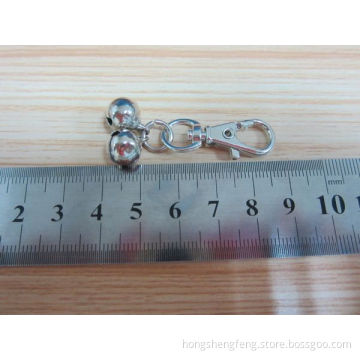 Manufacturer Supply Zinc Alloy Snap Hook with Bell Keychain